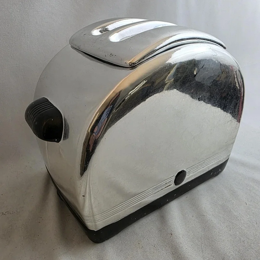 Treasure Craft RARE HTF Art Deco Silver Toaster Cookie Jar. Brave Little Toaster